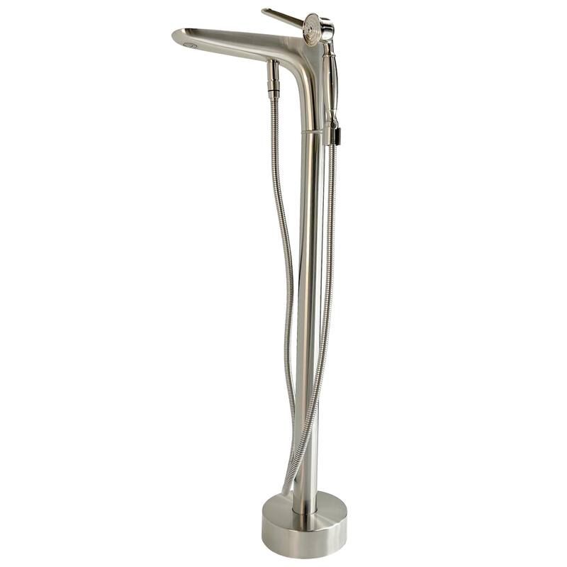 Pluto Triangle Head Tub Filler Faucet with Hand Shower