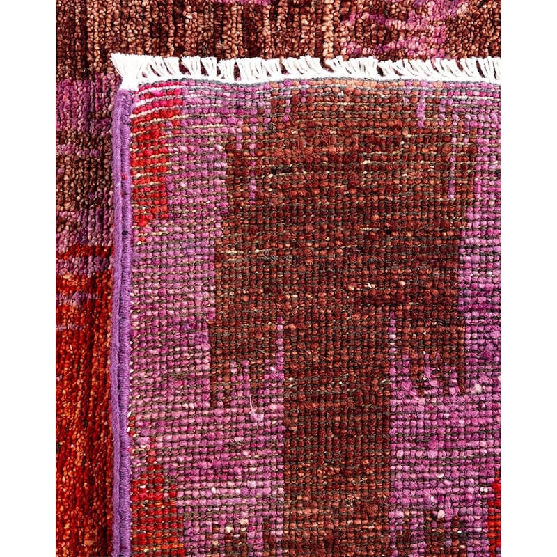 Contemporary Overdyed Wool Hand Knotted Area Rug - 5' 10" x 9' 2"