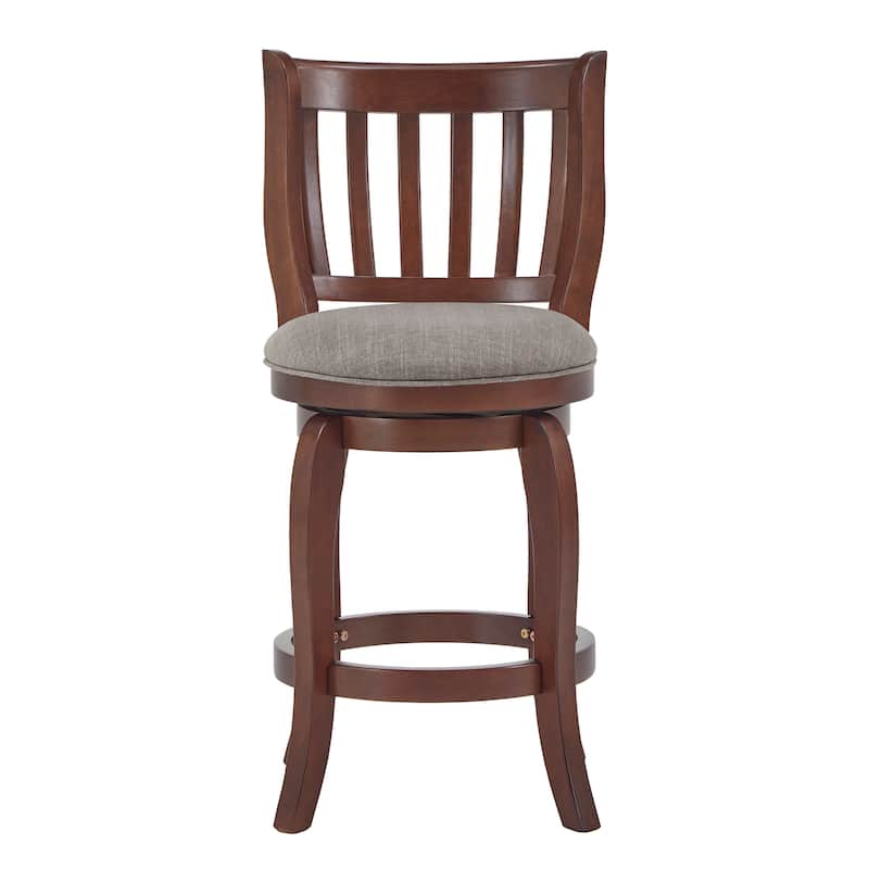 Ali Modern Linen High Back Swivel Stool by iNSPIRE Q Classic