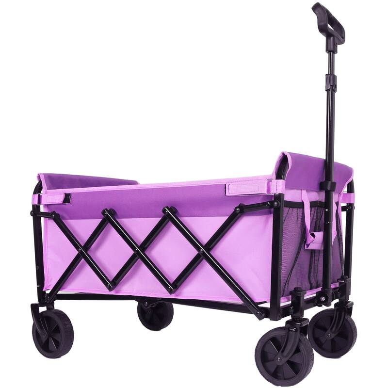 Collapsible Wagon with Wheels, Lightweight Utility Camping Wagons Carts Foldable with 3600lbs Weight Capacity, Carts