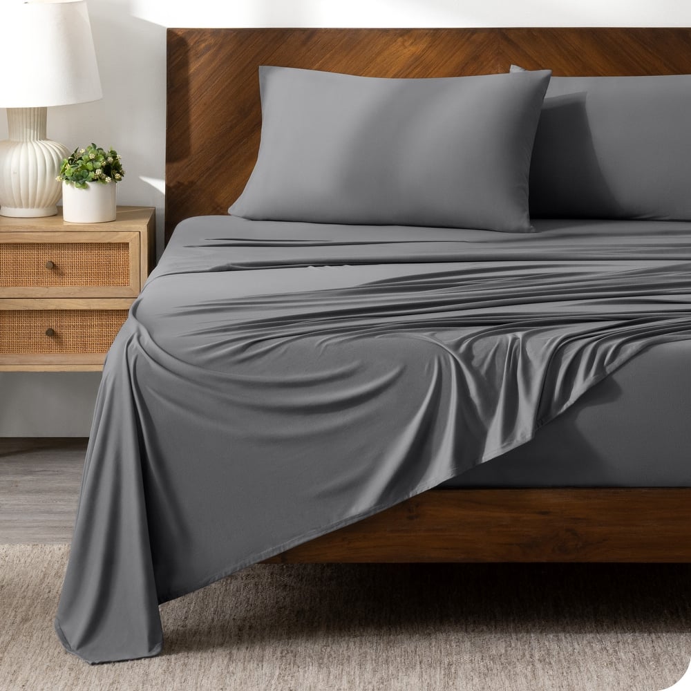 Bare Home Microfiber Stretch Knit Sheet Set