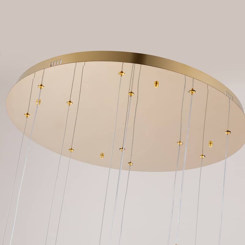 Rinkle LED Leaf Multi-Pendant Lamp Stairway Staircase Cascade Chandelier - N/A