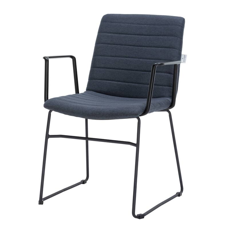 Zylar Ergonomic Guest Chair with Leather, Stainless Steel Base, High-Density Foam, Modern Design for Office or Waiting Room