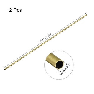 1mm 1.5mm 2mm 2.5mm 3mm 3.5mm OD x 0.2mm Thickness 300mm Length Seamless Round Pipe Tubing 6pcs Brass Tube 