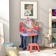 preview thumbnail 8 of 8, Qaba Kids Vanity Set with Mirror and Stool, Toddler Makeup Table with Music, Light, Drawer, Hair Dryer, 20 Makeup Accessories