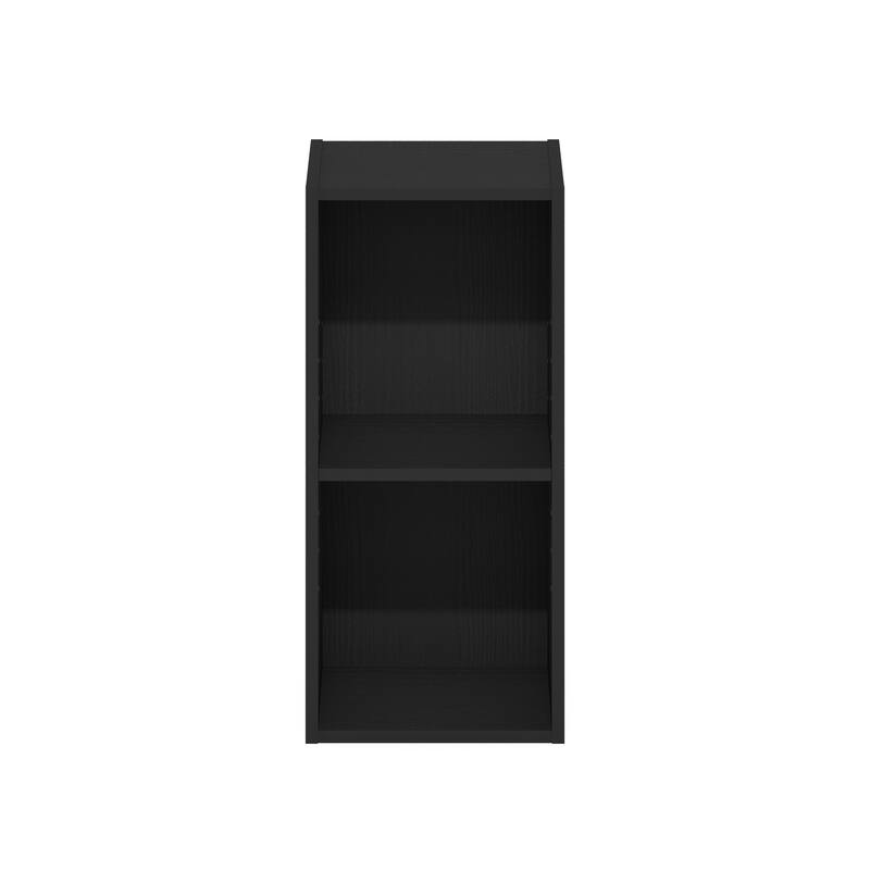 Furinno Fulda 2-Tier Space Saving Storage Shelf Bookcase, 10-Inch Width
