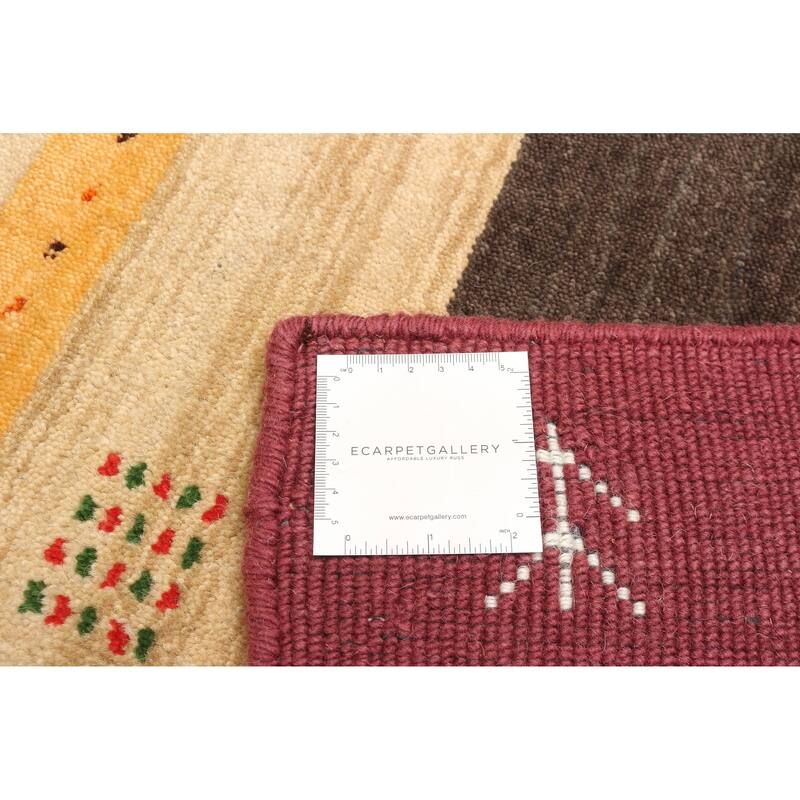 ECARPETGALLERY Hand Loomed Kashkuli Gabbeh Multi Color Wool Rug - 2'11 x 4'9