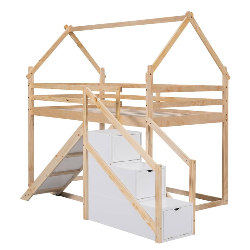 Twin over Twin House Loft Bed