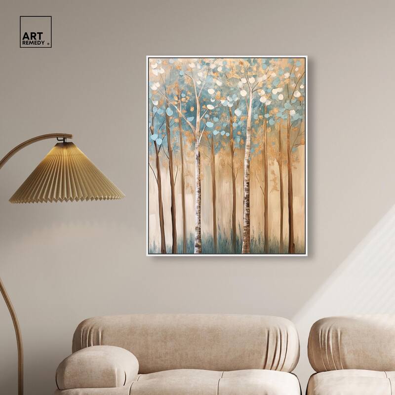 Birch Grove Radiance Canvas by Art Remedy