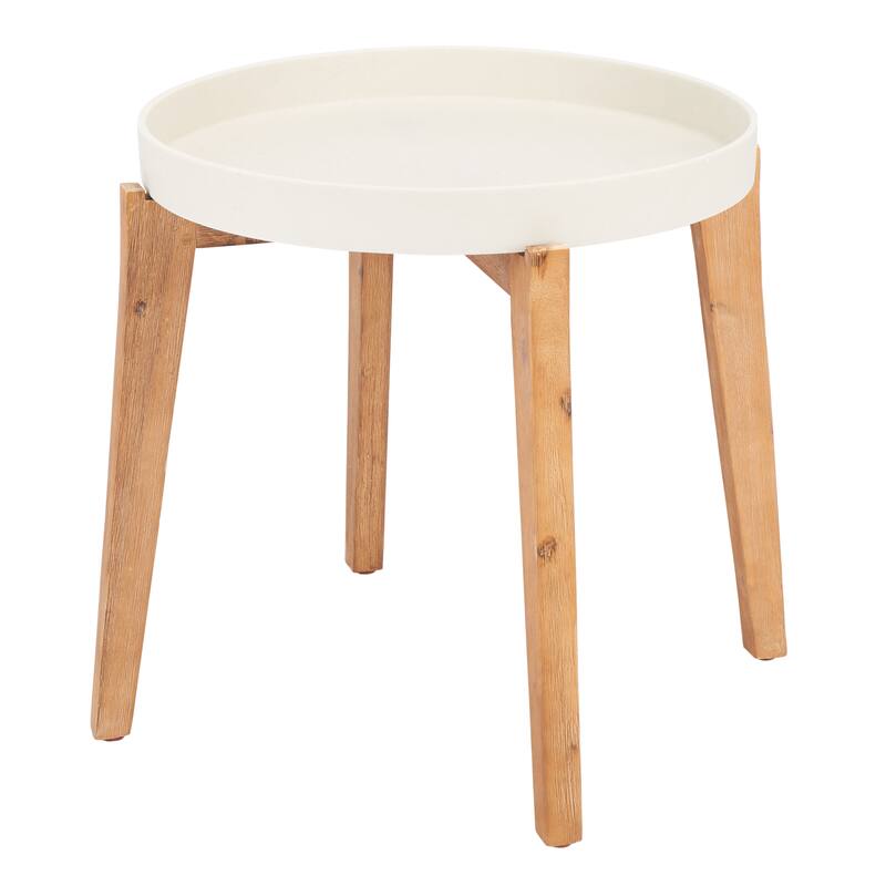 SAFAVIEH Outdoor Estefany Removable Tray Top Side Table - 24Wx24Dx20H