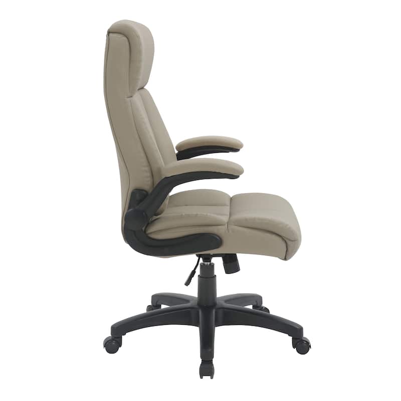 Modern Designs Faux Leather Adjustable Rolling Executive Office Chair