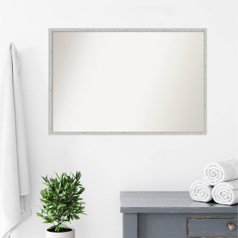 Imprint Non-Beveled Wood Framed Bathroom Vanity Wall Mirror