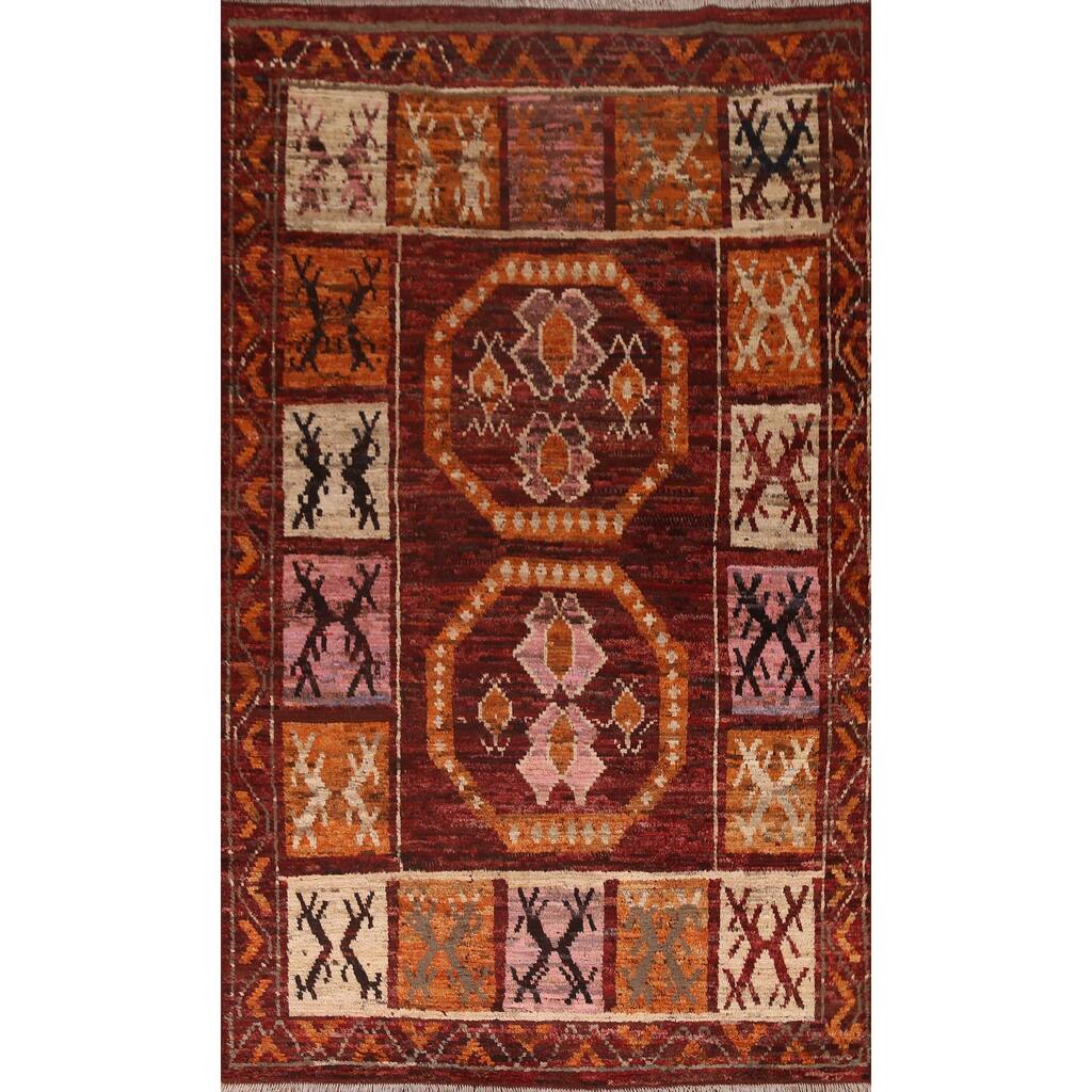 Tribal Geometric Moroccan Oriental Area Rug Hand-knotted Wool Carpet - 6'9" x 10'0"