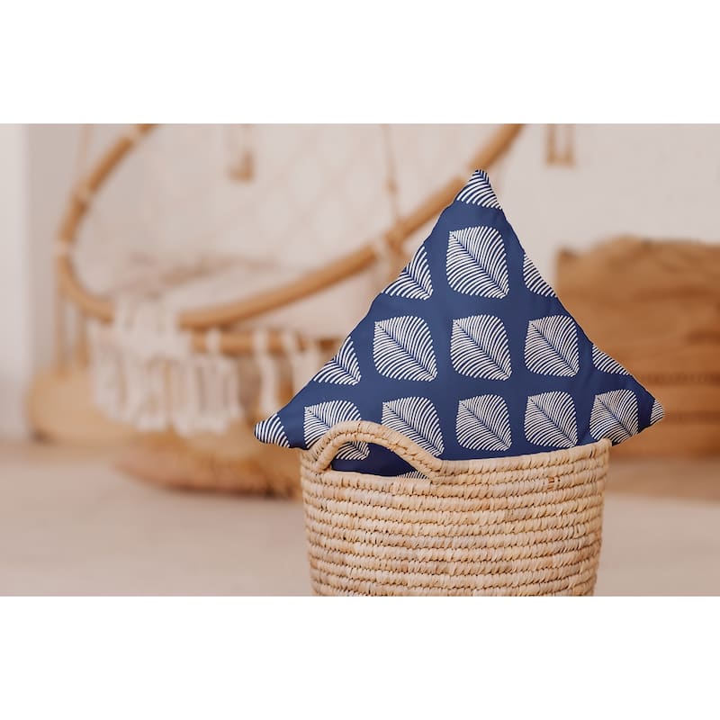 Fan Leaf Pattern Decorative Throw Pillow