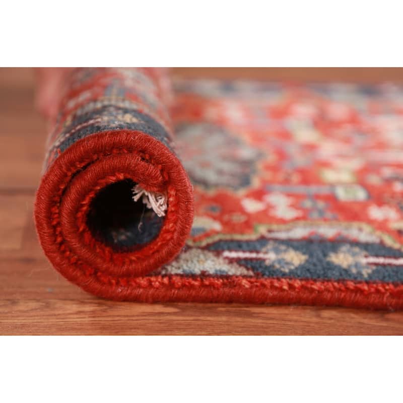 Orange Kazak Indian Accent Foyer Rug Handmade Wool Carpet - 2'0" x 3'0" - 2'0" x 3'0" - Orange