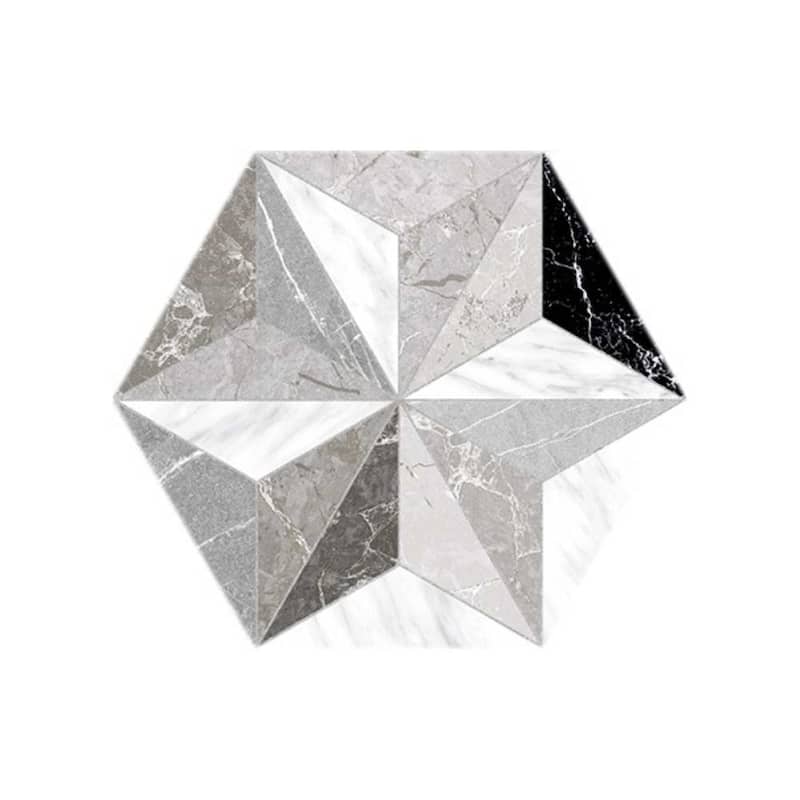 Osiris 8x9 Matte 3D Hexagon Porcelain Patterned Tile - Floor, Wall, Backsplash