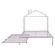 preview thumbnail 4 of 16, Pink Full Size Metal Platform Bed with Trundle & House Headboard