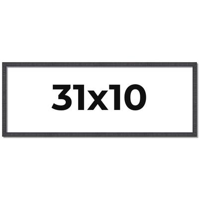 31x10 Frame Brown Solid Wood Picture Frame - Complete Modern Photo