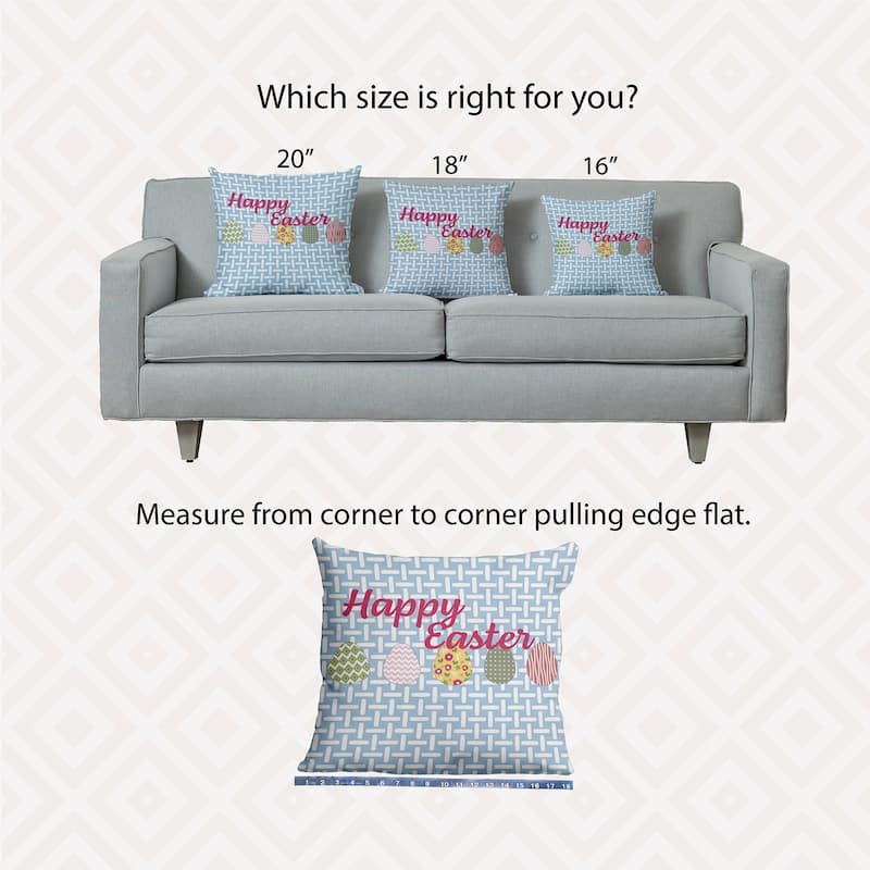 Happy Easter Polyester Indoor Pillow