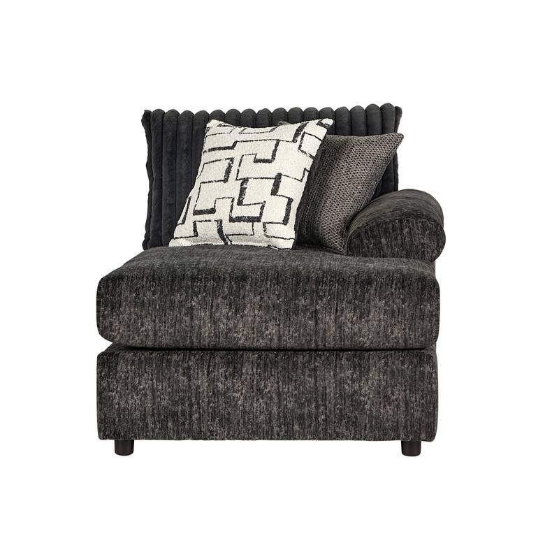 Roundhill Furniture Nason Wide Wale Corduroy Sectional Sofa Chaise with Armchair