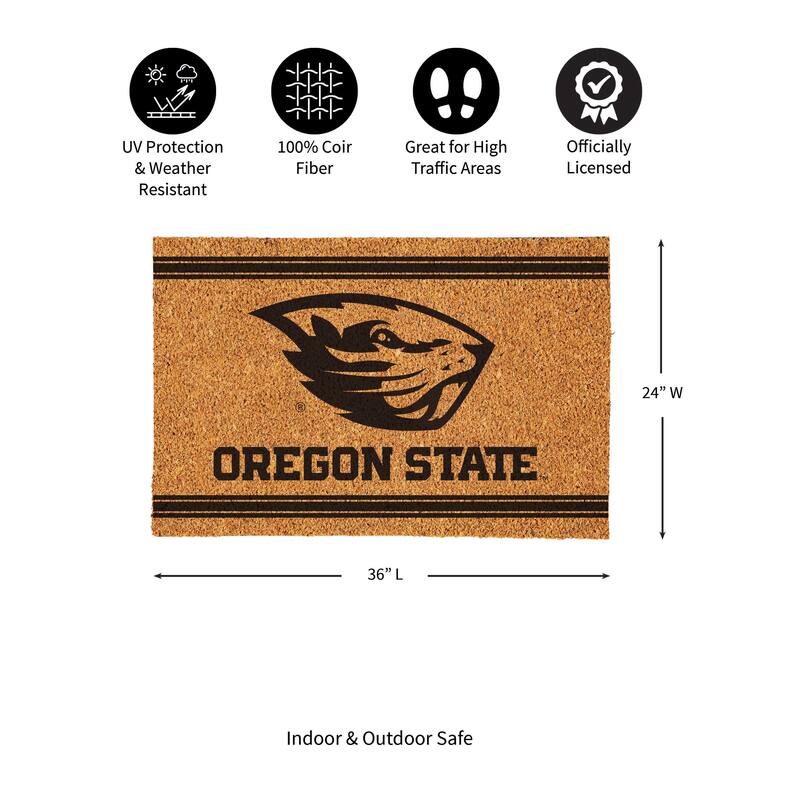 Oregon State University Monochrome Indoor/Outdoor Coir Door Mat