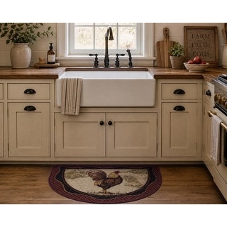 Cozy Cabin Rooster Washable Accent Rug