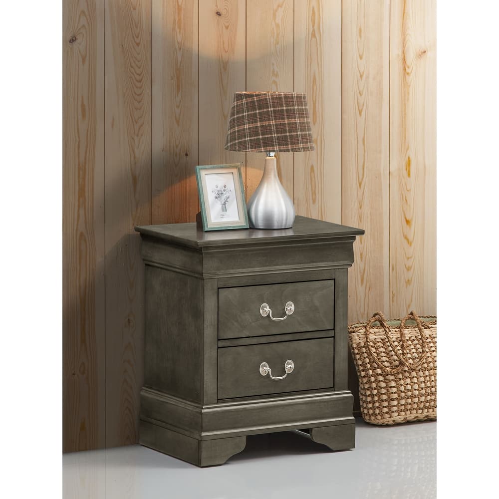 Louis Phillipe Traditional 2-drawer Wood Nightstand