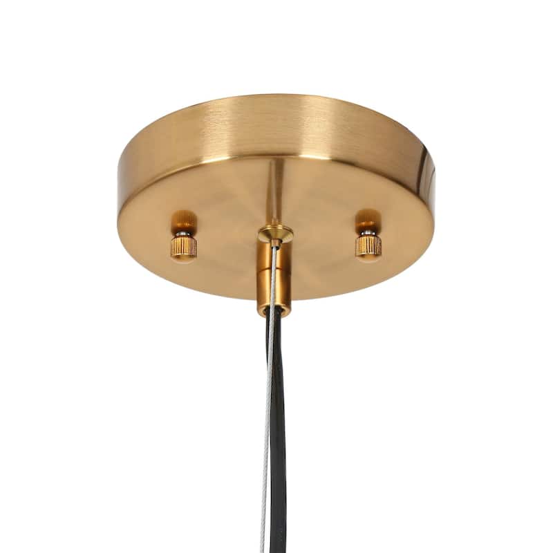 Patiy Mid-century Modern Gold Pendant Lights 1-light Dimmable Island Lighting with Metal Shade