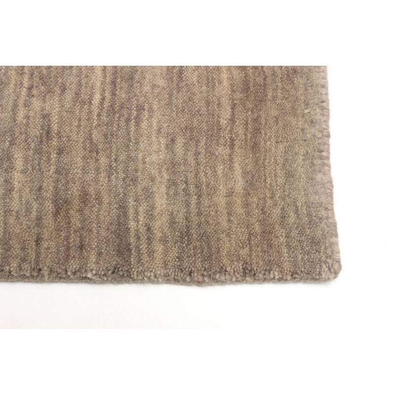ECARPETGALLERY Hand Loomed Kashkuli Gabbeh Grey Wool Rug - 2'7 x 7'6