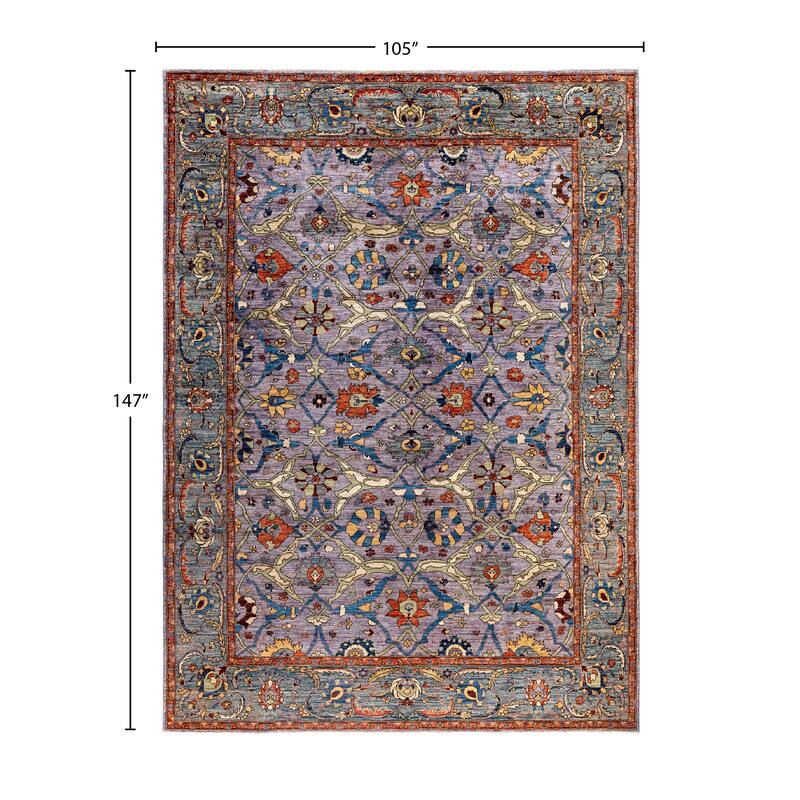 Serapi One-of-a-Kind Hand-Knotted Area Rug - Purple - 8' 9" x 12' 3"