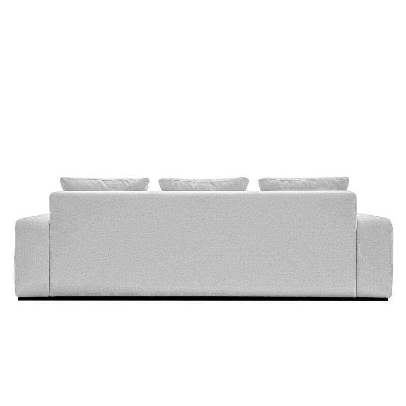 NADAAL STUDIOS Cavan Sofa, Wide Track Arms, Reversible Back Cushions, Feather-Fiber Bench Seat, Ivory