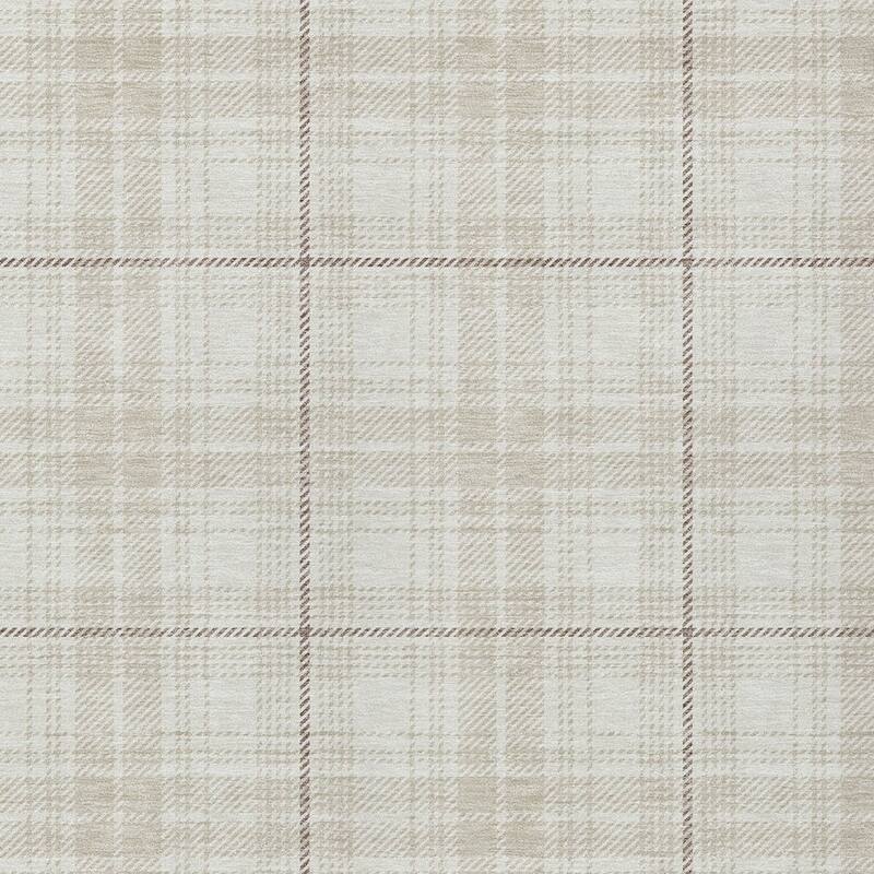 HomeRoots Plaid Transitional Rectangle Outdoor Rug