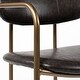 preview thumbnail 7 of 33, Parker Brown Faux-Leather Seat with Gold Metal Frame Bar Stool