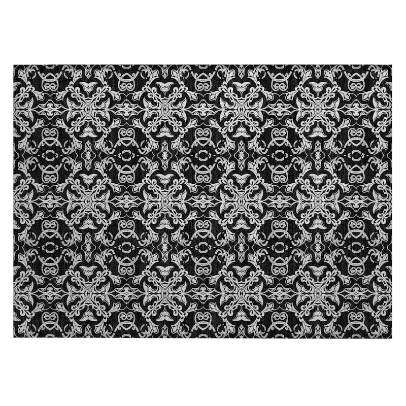 Machine Washable Indoor/ Outdoor Chantille Traditional Medallions Rug