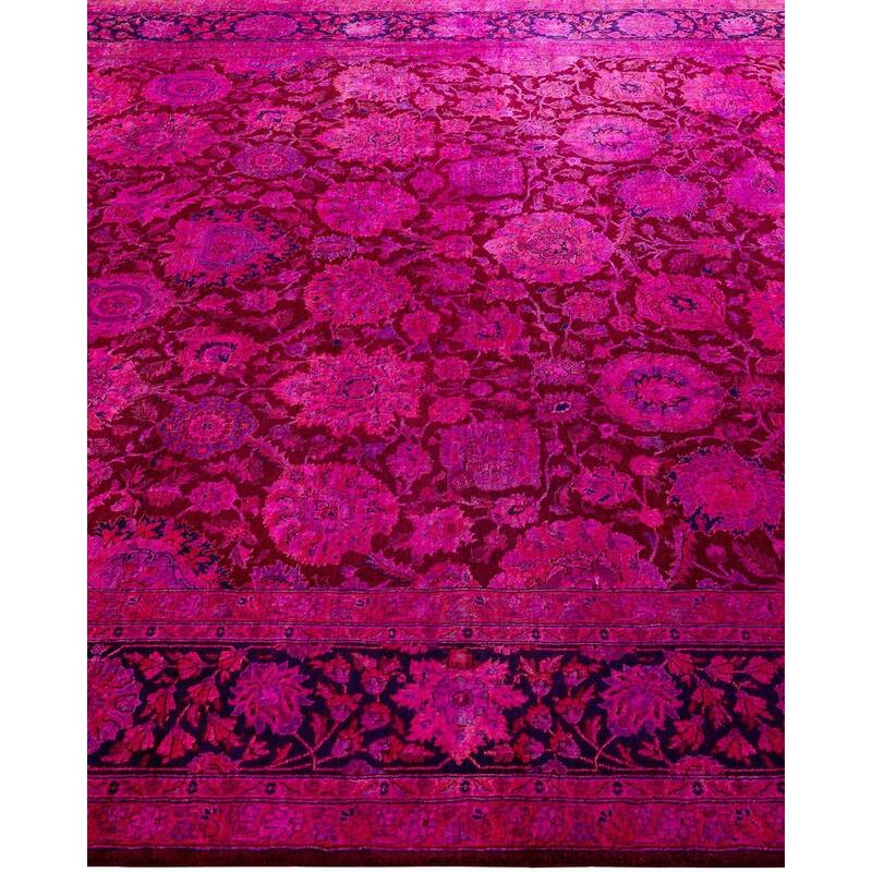 Contemporary Overdyed Wool Hand Knotted Area Rug - 6' 1" x 9' 4"