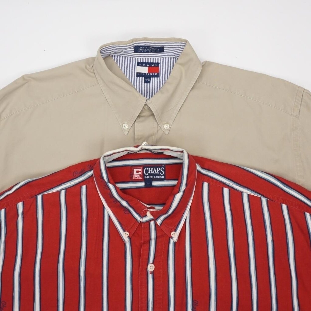 Shop Chaps Tommy Hilfiger Lot Of 2 Button Front Casual Shirt