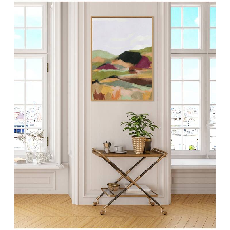 Kate and Laurel Sylvie Dreamy Landscape Framed Canvas by Nikita Jariwala