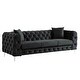 preview thumbnail 8 of 12, Morden Fort Modern Contemporary Loveseat and Sofa Set with Deep Button Tufting Dutch Velvet, Solid Wood Frame and Iron Legs