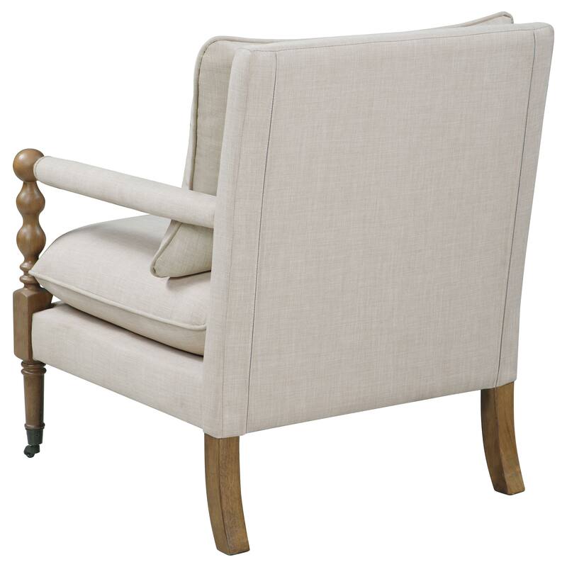Dempsy Upholstered Accent Chair with Casters