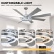 preview thumbnail 39 of 118, 20"/24"/72" Oaks Aura Cotti Low Profile Dimmable Smart Ceiling Fan with Lights 6-Speed Flush Mount Modern Remote