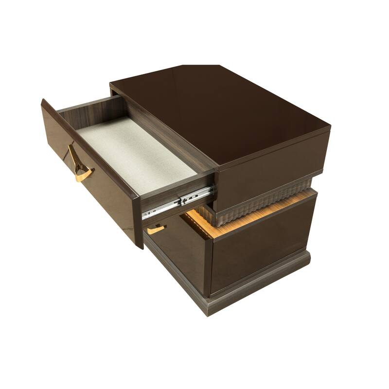 Modern Style 2-Drawer Night stand Made with Wood