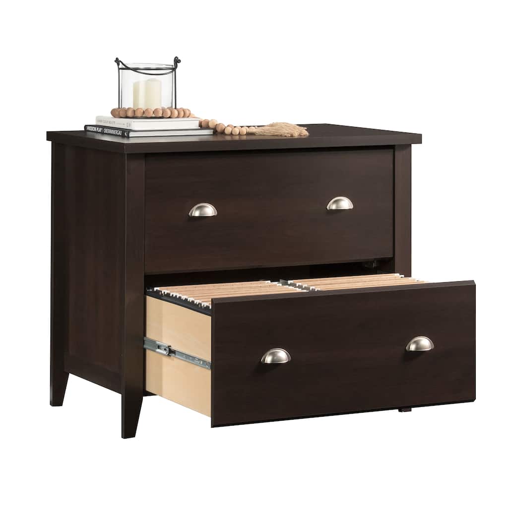 Wood Lateral File with Elegant Design, Brown