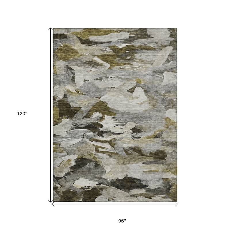 HomeRoots Abstract Transitional Rectangle Outdoor Rug