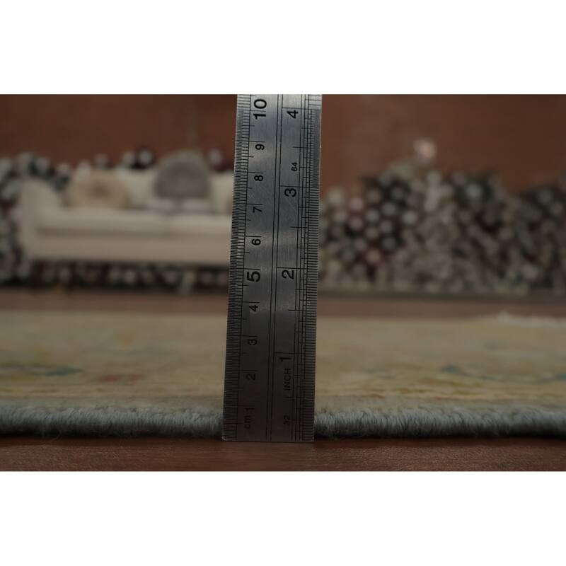 Hand Knotted Oriental 100% Wool Carpet Traditional Floral Navy Blue & Blues Ziegler Area Rug - 3' 1'' X 1' 11''