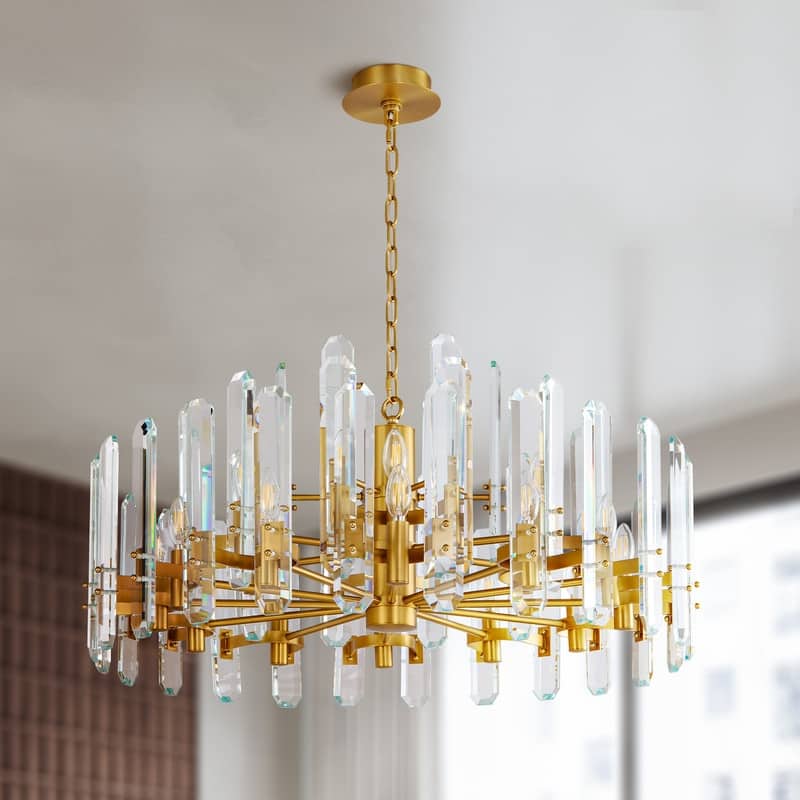 KAYLA 54in Modern Luxury Crystal Chandelier Lighting - LED Ceiling Light Fixture