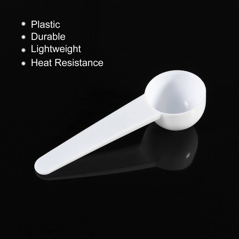 Micro Spoons 5 Gram Measuring Scoop Round Bottom Mini Spoon 15Pcs - White