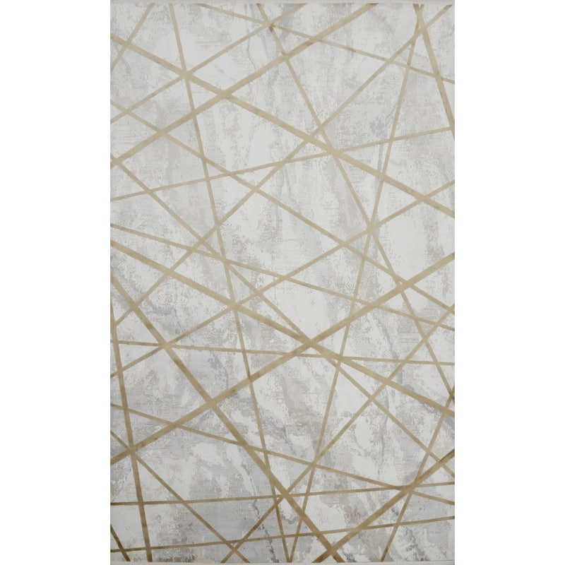 Machine Made Oriental Polyester Carpet Modern Abstract Multi-Colored Abstract Area Rug - 7' 5'' X 5' 2''
