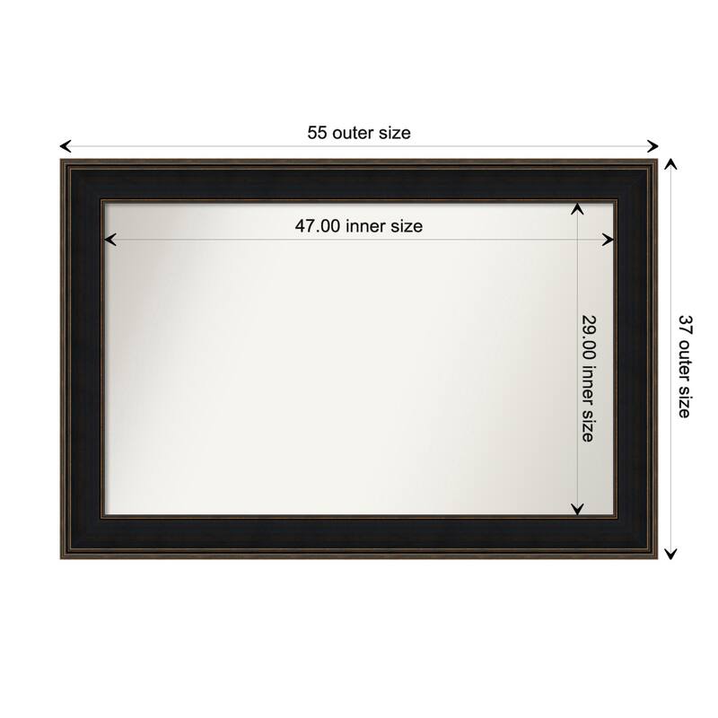Wall Mirror Choose Your Custom Size-Oversized, Mezzanine Espresso Wood