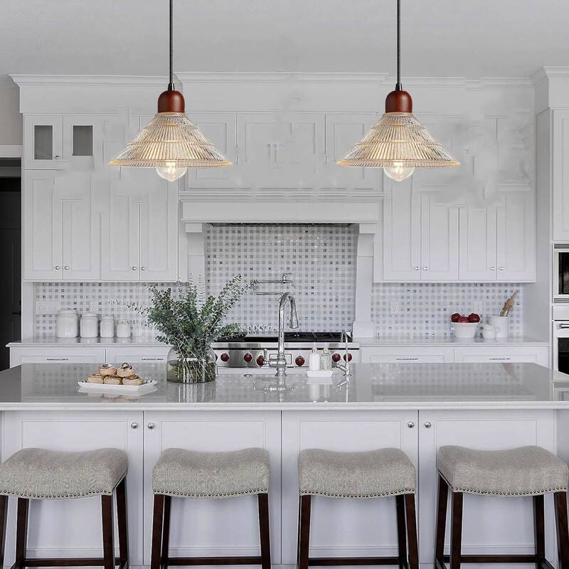 67 Inch bulbs light black light fixtures glass, wood pendant lights