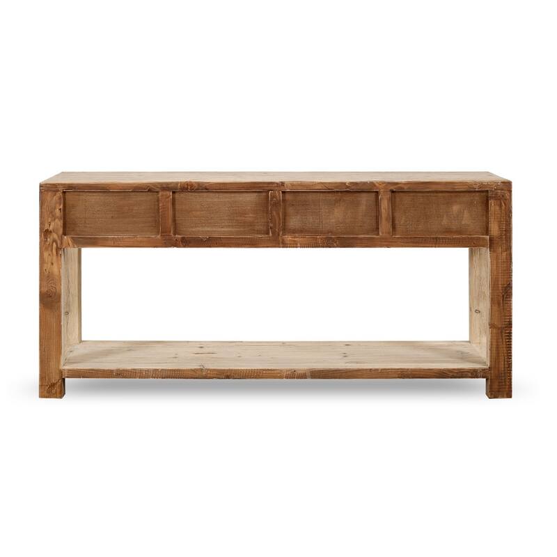 Artissance 70" Long Capri 4 drawers Sideboard Weathered Natural Pinewood Solid Top